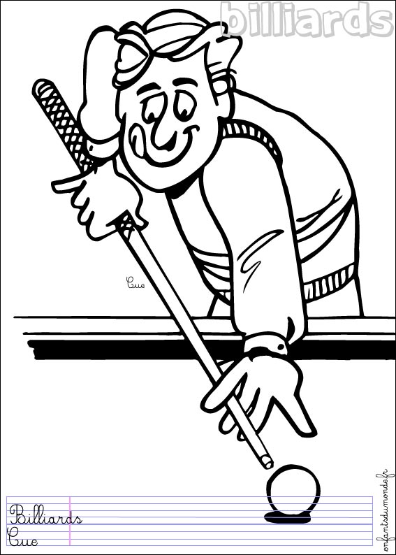 coloriage billard 1